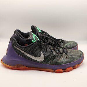 Nike KD 8 Vinary 2015 Men's Black Green Purple Orange Sneakers Size 13